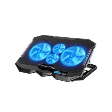 Imagem de Suporte Gamer para Notebook com LED e 2 Fans Cooler NO2PROBLEMS Ergonômico, Ajustável e com Display LCD