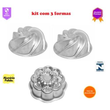Imagem de Kit 2 Forma Vulcão e 1 Forma Ballerine Margarida Bolo Decorado Torta G