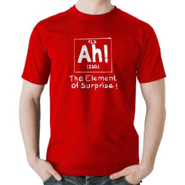 Imagem de Camiseta Algodão AH The element of surprise - Foca na Moda, Vermelho, 