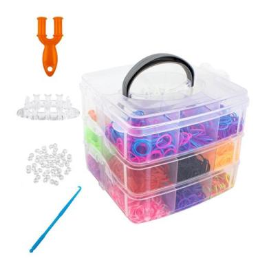 Imagem de Maleta de Elásticos Pulseiras Loom Band Infantil - Arte Sedução, Loom 