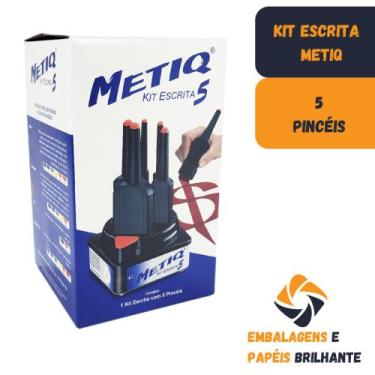 Imagem de Kit C/ 5 Pincéis Metiq P/ Escrita Em Cartaz  Kit Escrita 5