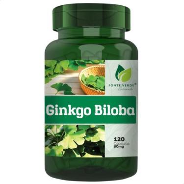 Imagem de Ginkgo Biloba Puro 100% Natural 120 Cáps - Fonte Verde