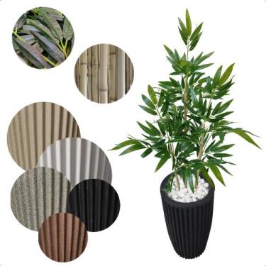Imagem de Bambu Planta Artificial Grande com Vaso Decoração para Sala - Flor de 