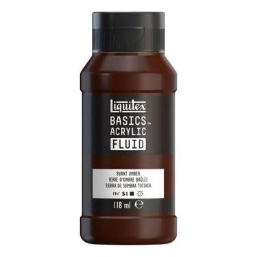 Imagem de Tinta acrilica basics fluid 118ml liquitex escolha a cor, 408 BURNT SI