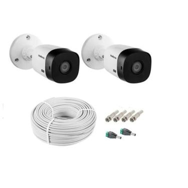 Imagem de Kit 2 Câmeras De Segurança Intelbras Residencial e comercial hd + cabo
