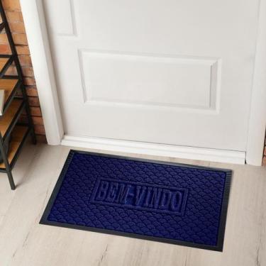 Imagem de Tapete Antiderrapante Capacho Porta Entrada 40Cm x 60cm Emborrachado -