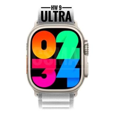 Imagem de Smartwatch Digital Relógio Inteligente Hw9 Ultra 9 Max Branco Gps Nfc 