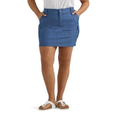 Imagem de Lee Saia cargo feminina plus size ultra lux confortável com Flex To Go, Cambraia, 56