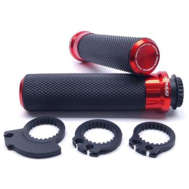 Imagem de Manopla de Moto Esportiva com Roldana e Engrenagem - NoBrand, Laranja