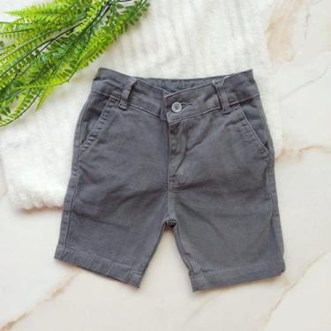 Imagem de Bermuda Jeans Menino Davi - Fabricação Própria, Cinza, 14 anos