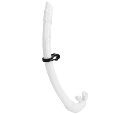 Imagem de Snorkel de Mergulho, Snorkel de Respiração Fácil Em Pvc, Tubo de Mergulho Seco Com Bocal Confortável para Mergulho Livre (Branco)