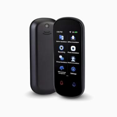 Imagem de Tradutor Inteligente Portátil Para Viagens Negócios Aprendizado Tradução Instantânea 138 Idiomas Voz Texto Foto Tela Touch Design Compacto Bluetooth Bateria Longa