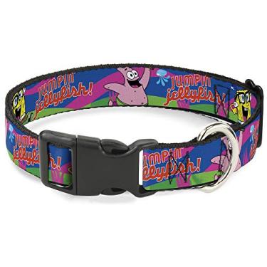 Imagem de Buckle-Down Coleira de gato, Bob Esponja Nerd Patrick Estrela do Mar Corrida Jumpin Água-viva 15 a 23 cm de largura