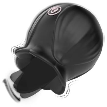 Imagem de Estimulador vibrador de brinquedo sexual rosa para lamber o clitóris para mulheres, brinquedos sexuais para casais de mulheres adultas com 10 modos, vibrador de mamilo mini clitóris feminino (Preto)