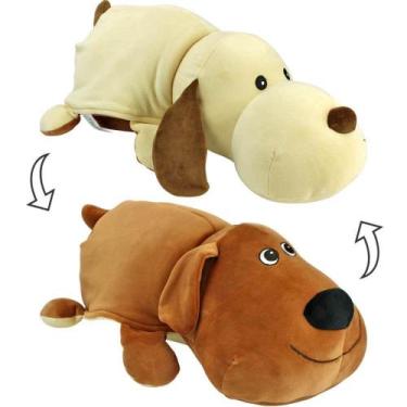 Imagem de Pelucia reversivel cachorro 45cm bbr, ., UN