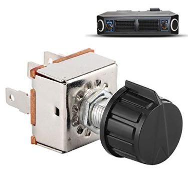 Imagem de plplaaoo Interruptor de ventilador de ar condicionado de carro, interruptor de ventilador de carro, interruptor de motor de ventilador de ar condicionado universal de 3 velocidades, controle de volume