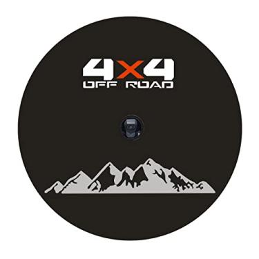 Imagem de TRIBONES para Toyota Prado Txl Tx, Ford Bronco, Jeep Wrangler Capa de Pneu Sobressalente com Furo para Câmera, Capa de Roda Sobressalente com Furo para Câmera Traseira, Protetor de (Gg)