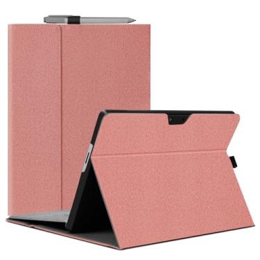 Imagem de Megoo Capa Surface Pro 9 para Microsoft Surface Pro 11/10/9 33.0 cm, capa fólio de ajuste de vários ângulos com suporte para caneta Stylus compatível com teclado tipo capa (rosa)