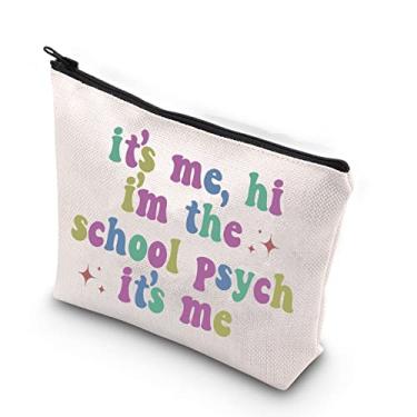 Imagem de TSOTMO Presente de pós-graduação em psicologia escolar It's Me, Hi I'm The School Psych It's Me Future Psychology Gift, Bege, Psicologia escolar