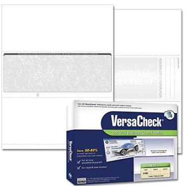 Imagem de VersaCheck Cheques seguros – 500 cheques de voucher de empresa em branco – Cinza Premium – Formulário de 500 folhas #1001 – Checkin Middle