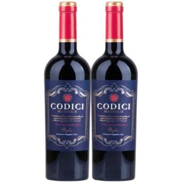 Imagem de Kit 2 Garrafas Vinho Tinto Codici Negroamaro Puglia 750ml - MGM