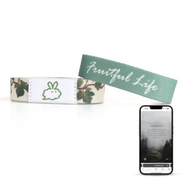 Imagem de Pulseiras de versículo bíblico diário cristão: escaneie pulseira cristã de escritura vestível para homens e mulheres - pulseiras evangélicas de oração de fé pulseira de versículo bíblico diário