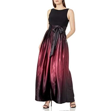 Imagem de S.L. Fashions Vestido feminino longo de cetim para mãe da noiva com bolsos, vestido de festa formal (tamanhos pequenos e regulares), Fig, 46