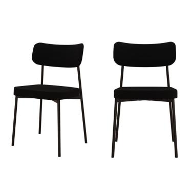 Imagem de Kit com 2 Cadeiras para Sala de Jantar Mona Yescasa Black