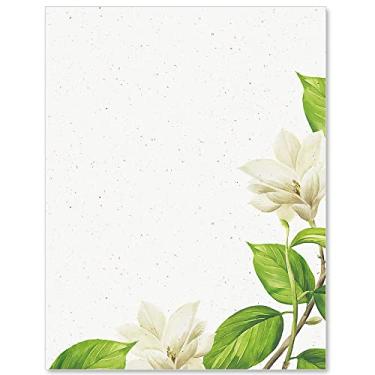 Imagem de PaperDirect Merry Magnolia Bloom Spring Flowers Convite Special Event Theme Papelaria, Papel de Borda, Papel Timbrado 21 x 28, 25 folhas, Papel de Escrita Premium Elegante, Papel Decorativo para