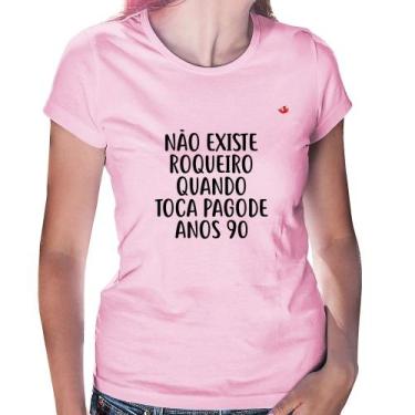 Imagem de Baby Look Não existe roqueiro quando toca pagode anos 90 - Foca na Mod