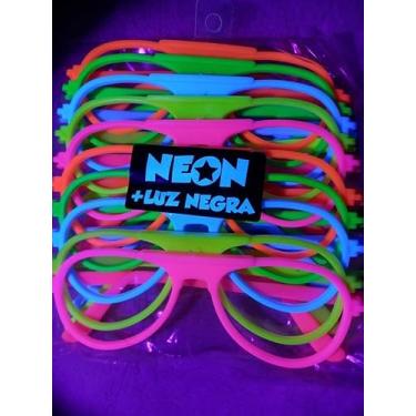 Imagem de Kit 10 unidades de óculos neon para festa balada modelo ray-ban