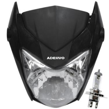 Imagem de Farol frente completo carenagem carcaça CG160 Titan 2016 a 2021 com lâ