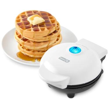 Imagem de Máquina de Waffle, 1 Fatia, Branca, 110v, DASH Mini Maker, Branco
