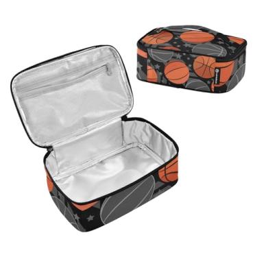 Imagem de SUABO Stars Basketballs Lancheira isolada Mini Cooler volta às aulas Kit de refeição térmica para crianças e adultos escritório