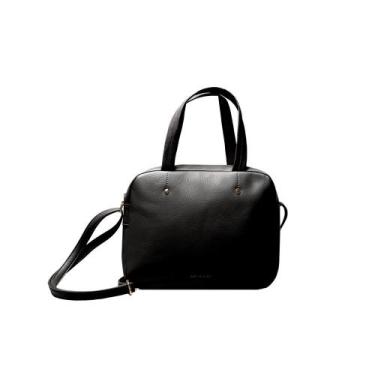 Imagem de Bolsa Feminina Mini Baú Rebite Preta - Bagaggio, P, Preto