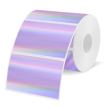 Imagem de Etiquetas adesivas térmicas Yegawen Holographic 3x2in 200 Labels