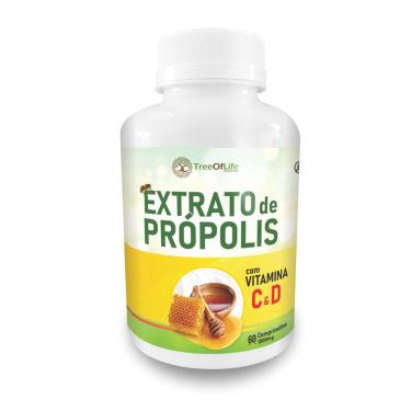 Imagem de Extrato de própolis com vitamina C D 60 comprimidos 1000MG tree
