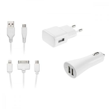 Imagem de Kit Suporte Veicular com Carregador Automotivo, Carregador USB e Jogo de Cabos CB068 Multilaser