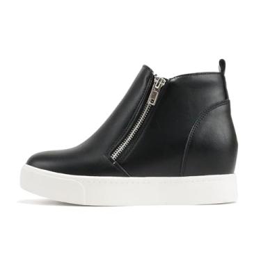 Imagem de Soda Tênis feminino Taylor Nobuck Hight Top Slip On Fashion, Preto PU, 7.5