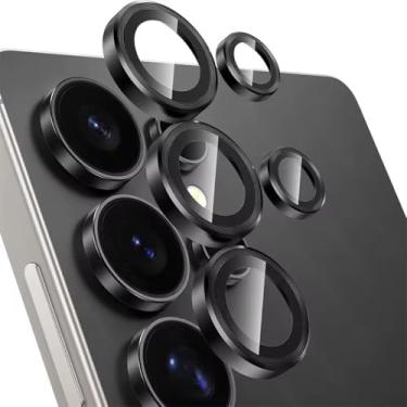 Imagem de Película Protetora de Lente para Câmera de Smartphone Samsung Galaxy S25 Normal / + Plus/Ultra, Anel Metálico (Preto, S25 Ultra)