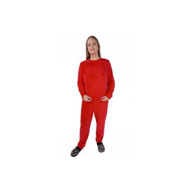 Imagem de Pijama de inverno Feminino - Super Estilo, Vermelho, XG
