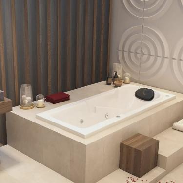 Imagem de Banheira de Hidromassagem Capri Astra em Gel Coat Super Luxo 170x80x46cm - P2 - 110v - sem