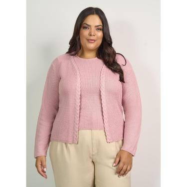 Imagem de Tween-set Feminino 2 Peças Plus Size Tricot Premium Lindo-Feminino