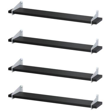 Imagem de 4 Prateleiras Suspensa Estilo Industrial Madeira 60cm FS B - Fassin Sh