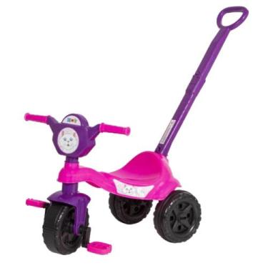 Imagem de Triciclo Carrinho Passeio Infantil Com Pedal Haste Removivél KENDY 18 