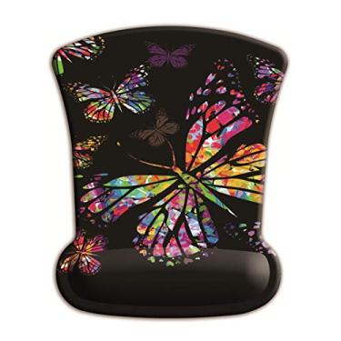 Imagem de Mouse pad com suporte de pulso, mouse pad ergonômico descanso de pulso espuma de memória para jogos mousepads alívio da dor leve antiderrapante almofada de pulso base de borracha para computador casa