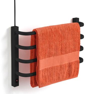 Imagem de Toalheiro Térmico Pequeno Preto 110v Fio Superior Esquerdo