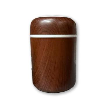 Imagem de Mini Umidificador De Ar E Difusor De Óleo Essencial Madeira Elétrico Ultrassônico Portátil Para Quarto(Escuro)