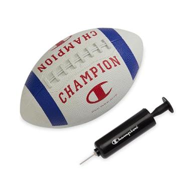 Imagem de Champion Blitz Football (Pee Wee, Branco/Surf The Web Tango/Vermelho), futebol para todos os climas, aderência aprimorada, capa de borracha durável e cadarços moldados, para esportes e treinamento ao