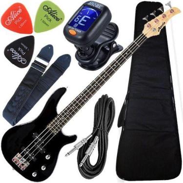Imagem de Kit Contrabaixo Austin Kauthon O Mais Vendido + Acessórios